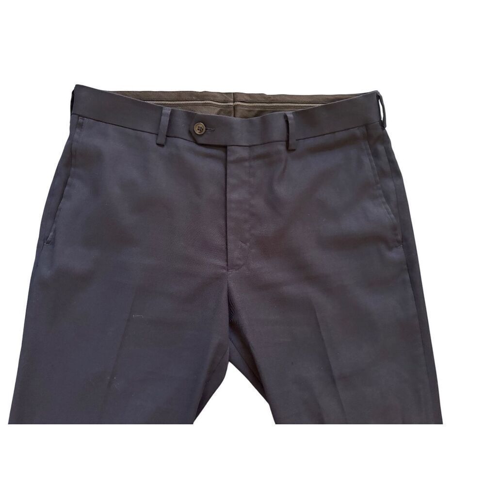 Travel smart Roundtree & York  34x34 grey dress men's pants tailored fit
